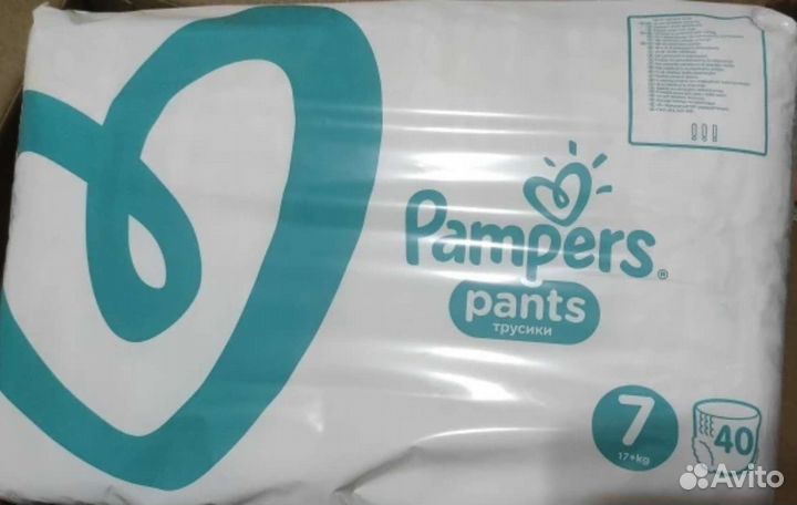Pampers pants 7 (трусики 17+ кг)