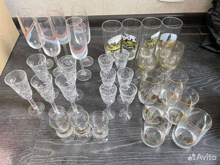 Бокалы, стаканы, рюмки СССР