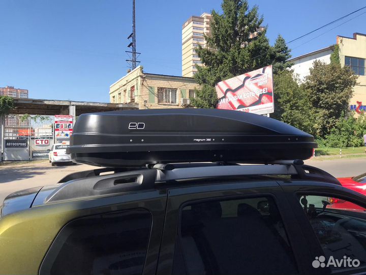 Бокс грузовой ED Magnum 390 черный карбон