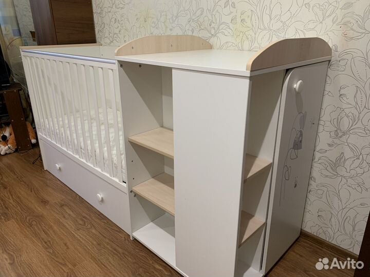 Кроватка Polini kids French с комодом