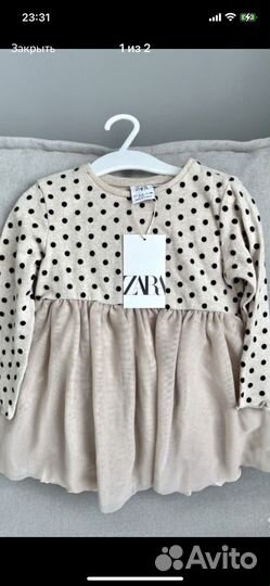 Платье zara 98
