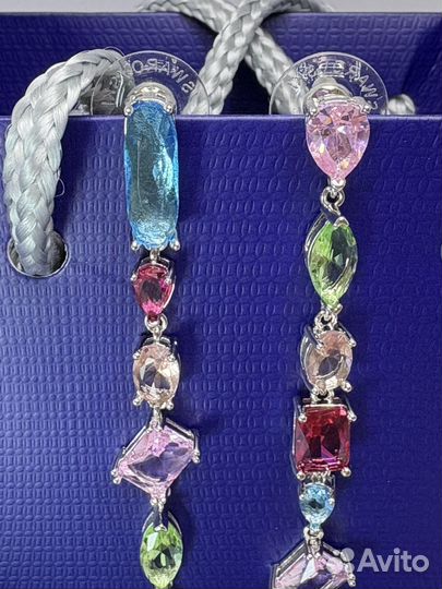 Swarovski серьги длинные gema