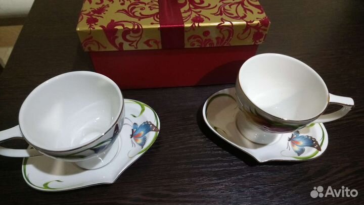 Чашки с блюдцами чайная пара