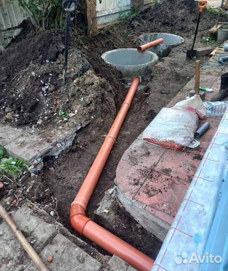 Септик из бетонных колец, Канализация из колец