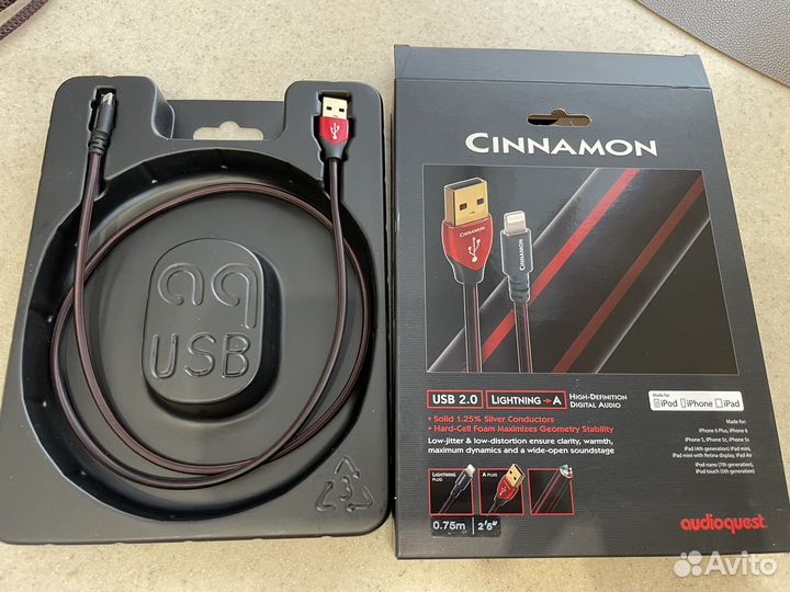 Кабель USB AudioQuest Cinnamon Lightning - USB-A