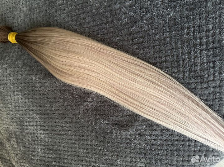 Волосы натуральные срез омбре 60 см