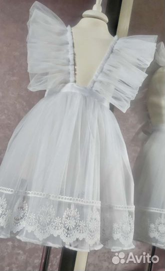 Школьный фартук белый 128-134