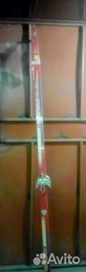 Лыжи пластик деревянные