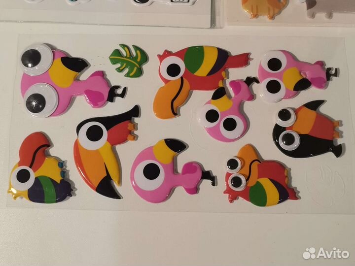 Объёмные наклейки с подвижными глазами
