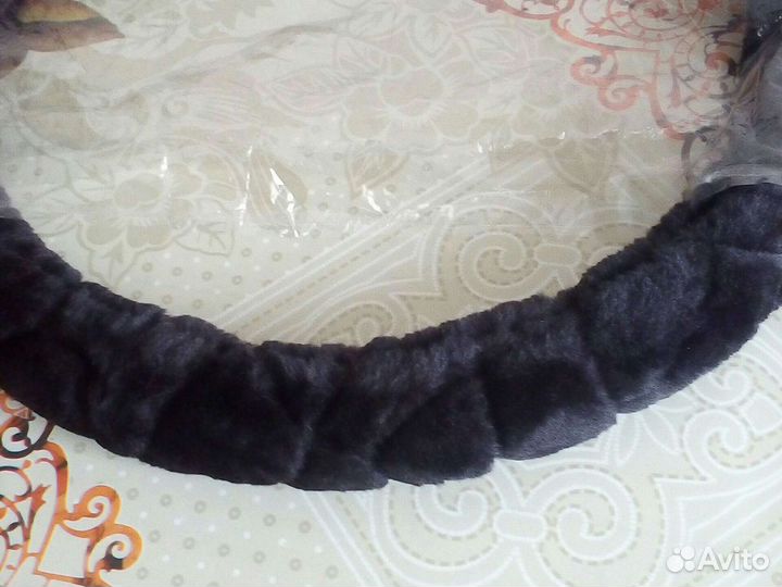 Продам меховую оплётку на руль 37 см