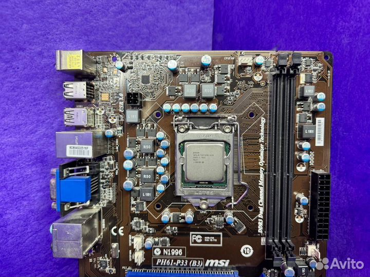 Материнская плата с процессором 1155
