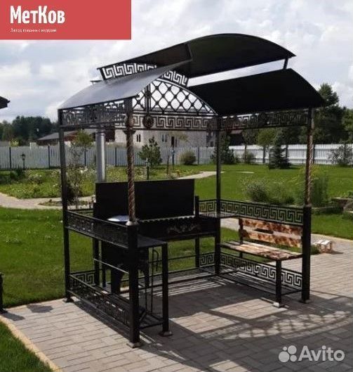 Кованые мангалы с крышей