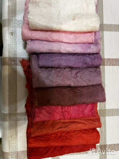 Вата льняная окрашенная для изготовления игрушек