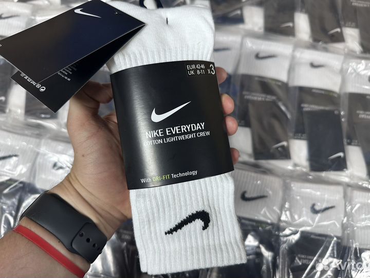 Носки nike everyday высокие белые