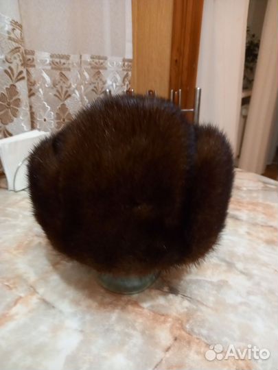 Норковая мужская шапка