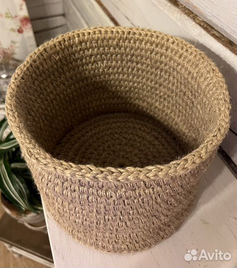 Корзина из джута