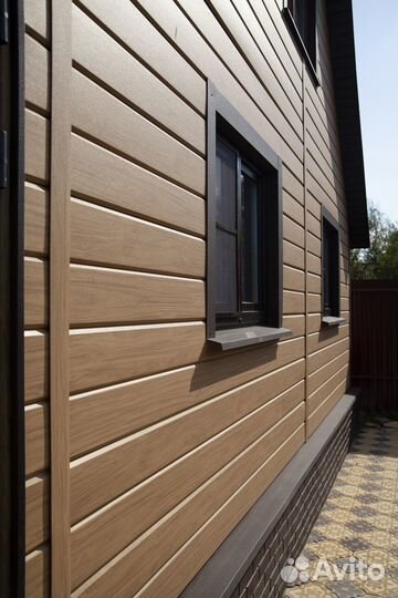 Сайдинг металлический Grand Line под дерево медово