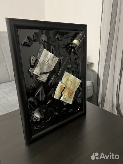 Картина из битой бутылки