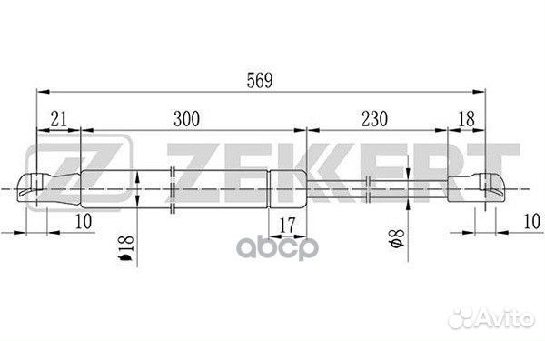 Пружина газовая багажника Renault Laguna Grandt