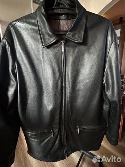 Кожаная куртка мужская 52 54 демисезонная