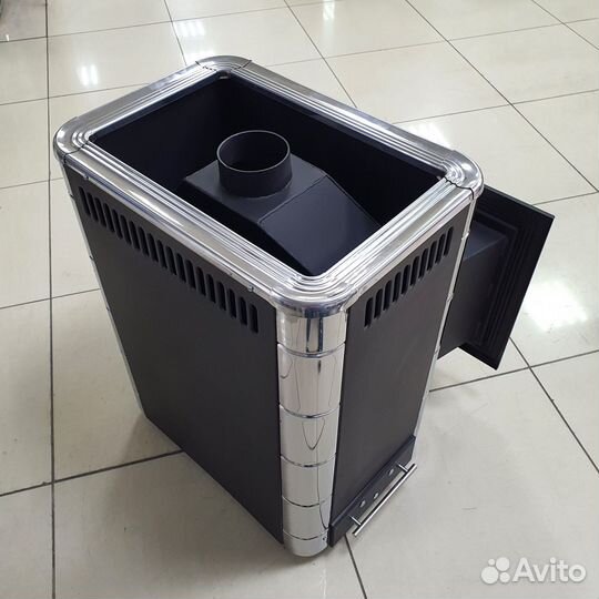 Печь Для Бани Витрувия II Inox антрацит