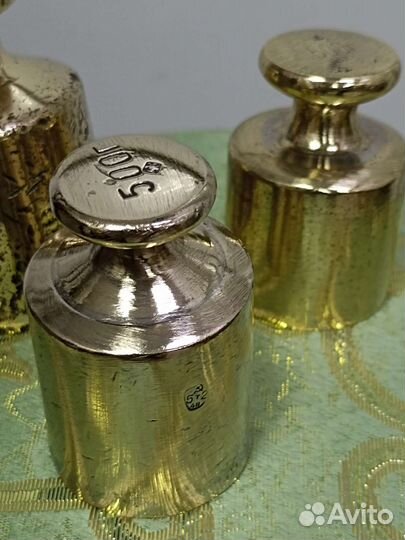 Гирьки весовые.бронза.клеймо.винтаж