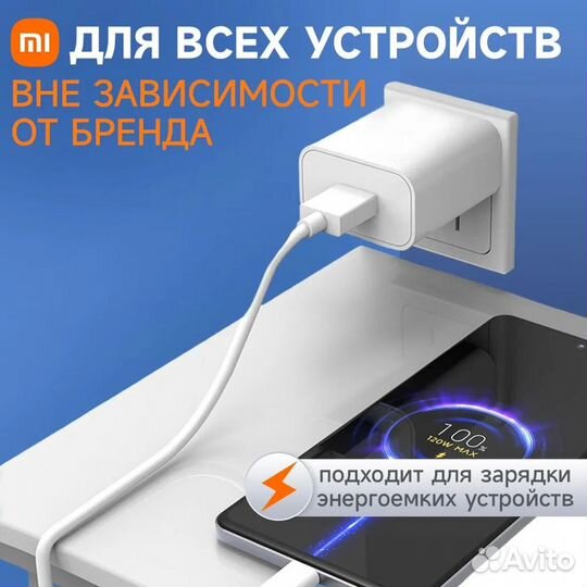 Сетевое зарядное устройство USB для Xiaomi 120W GG