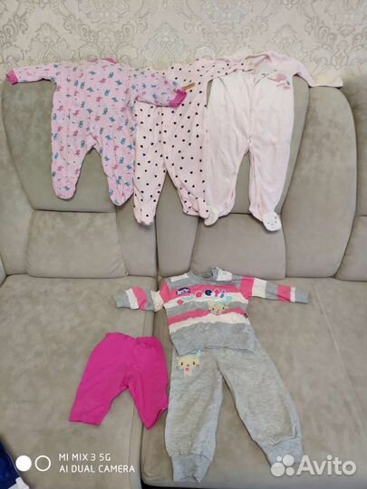 Вещи на девочку 3-6-9 мес