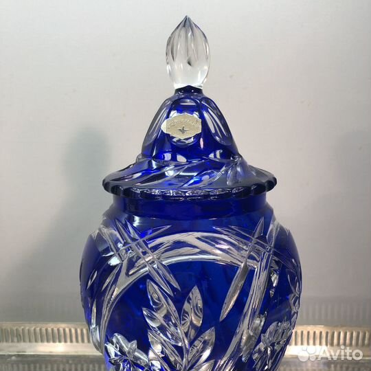 Ваза хрустальная С крышкой хрустальная