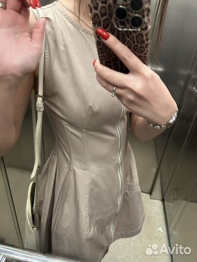 Платье женское на молнии с корсетом