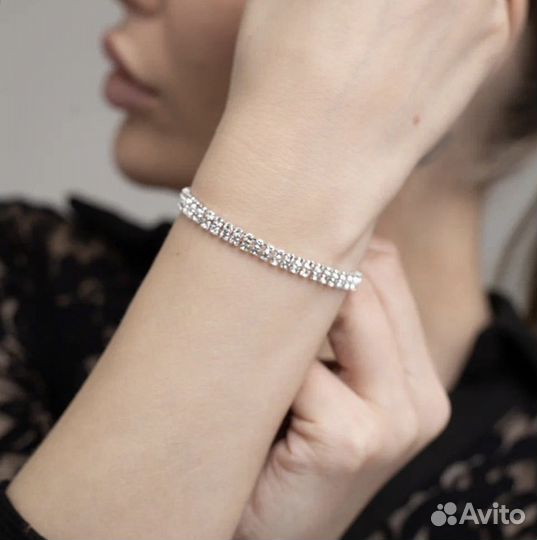 Браслет со стразами 18 см