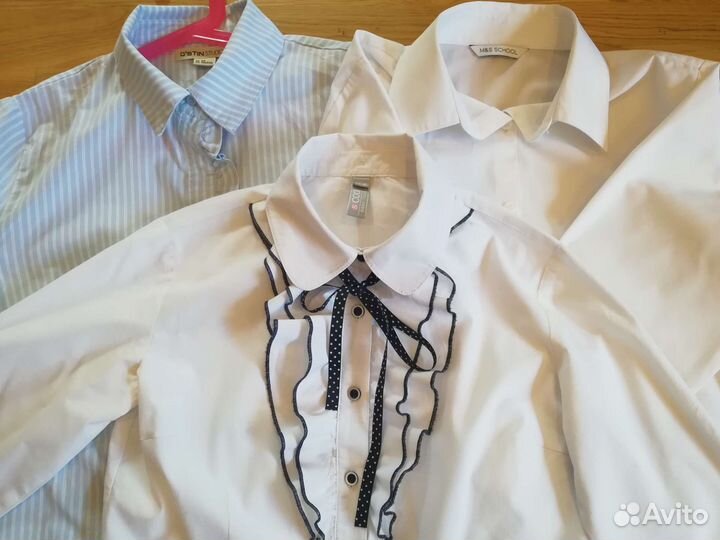 Блузки школьные пакетом 152-158см