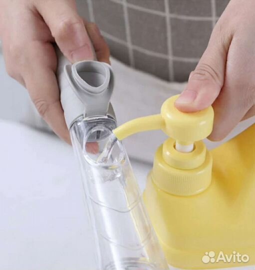 Губка - щётка Xiaomi для мытья посуды с дозатором