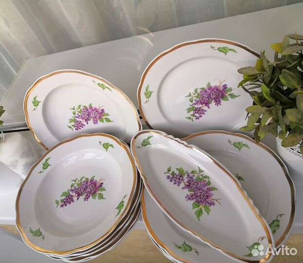 Столовый сервиз Сирень Дулево СССР