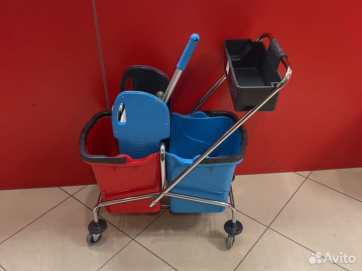 Двухведерная уборочная тележка