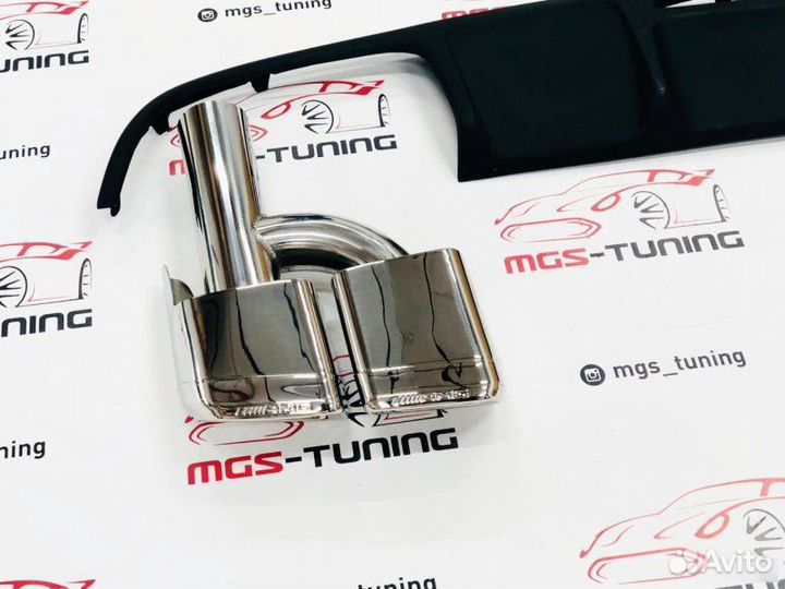 Диффузор с Chrome насадками не AMG C218 C63 AMG