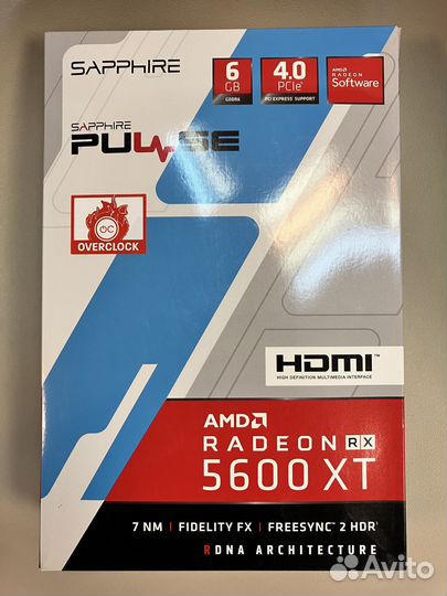 Видеокарта Sapphire Pulse Radeon RX 5600 XT 6 gb