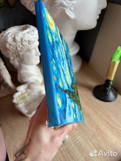 Картина маслом пейзаж ван гог звездная ночь