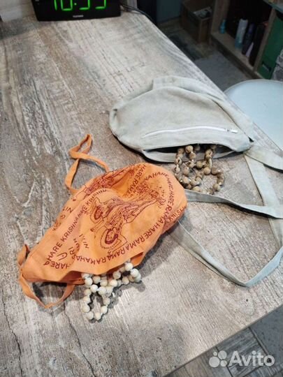 Оригинальные четки в льняном мешочке