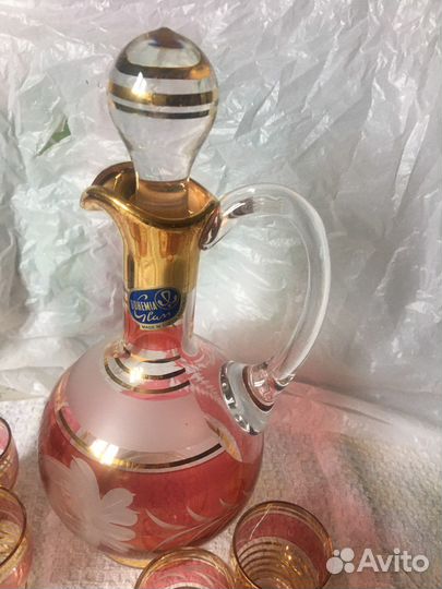 Графин с рюмками Чешский
