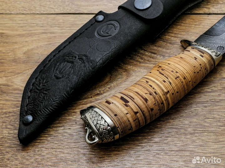 Нож Егерь из дамасской стали