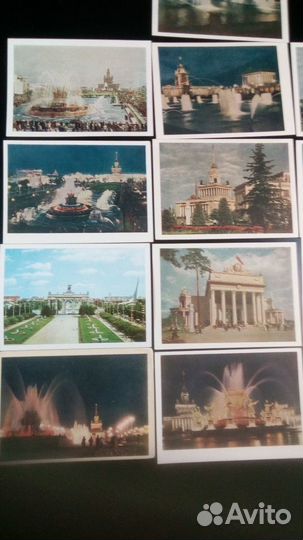 Открытки всхв ВДНХ - 13шт 55-56 г чистые