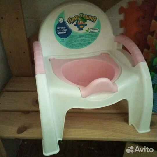 Горшок детский стульчик 2 шт розовый и зелëнный