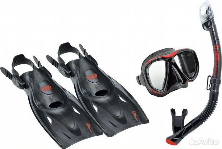 Комплект для снорклинга маска трубка и ласты Upr-2
