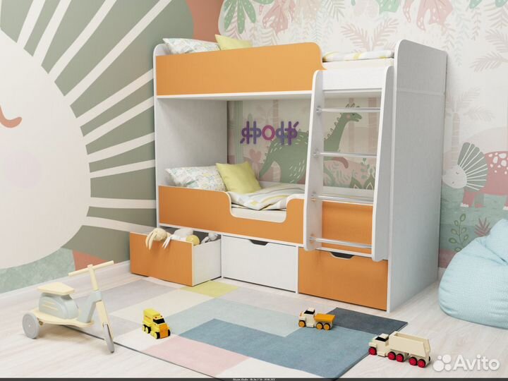 Детская двухъярусная кровать