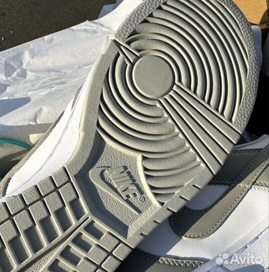 Кроссовки Nike dunk low grey fog