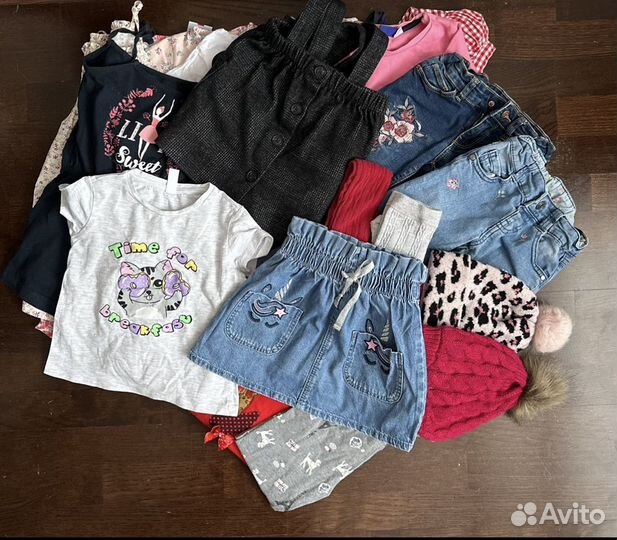 Большой пакет одежды для девочки 98 116