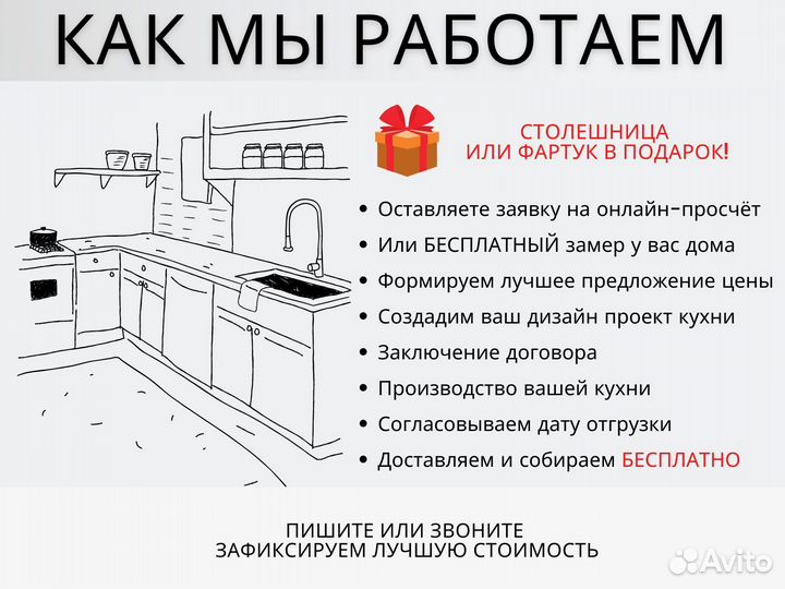 Кухонный гарнитур в стиле минимализм