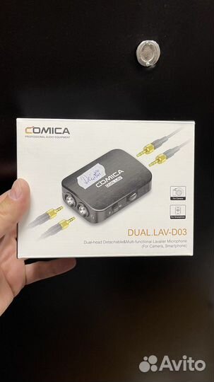 Микрофон петличный двойной CoMica dual.LAV CVM-D03