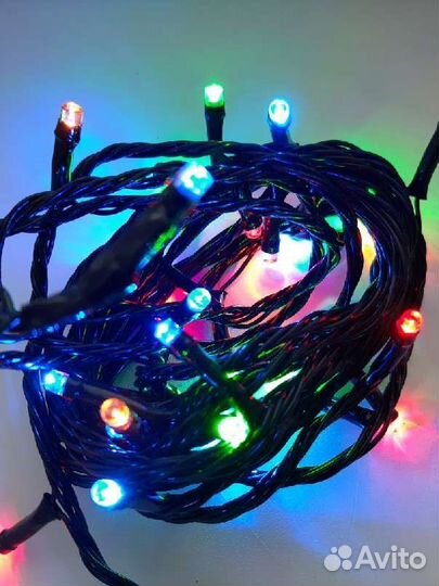 Новогодняя светодиодовая электрогирлянда (новая)